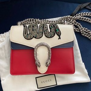 Gucci Dionysus Mini Crystal Embroidered Snake Bag